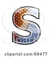 Royalty Free RF Clipart Illustration Of A Metal Symbol Capital S