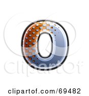 Royalty Free RF Clipart Illustration Of A Metal Symbol Lowercase O