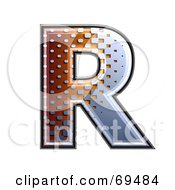 Royalty Free RF Clipart Illustration Of A Metal Symbol Capital R