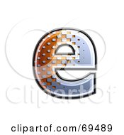 Royalty Free RF Clipart Illustration Of A Metal Symbol Lowercase E