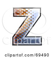 Royalty Free RF Clipart Illustration Of A Metal Symbol Capital Z