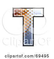 Royalty Free RF Clipart Illustration Of A Metal Symbol Capital T