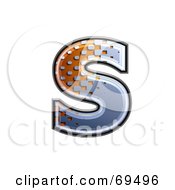 Royalty Free RF Clipart Illustration Of A Metal Symbol Lowercase S