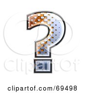 Royalty Free RF Clipart Illustration Of A Metal Symbol Question Mark by chrisroll