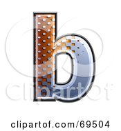 Royalty Free RF Clipart Illustration Of A Metal Symbol Lowercase B
