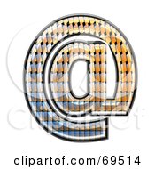 Royalty Free RF Clipart Illustration Of A Patterned Symbol Arobase by chrisroll