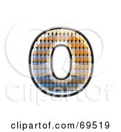 Royalty Free RF Clipart Illustration Of A Patterned Symbol Lowercase O by chrisroll