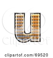 Royalty Free RF Clipart Illustration Of A Patterned Symbol Lowercase U