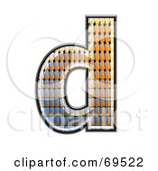 Poster, Art Print Of Patterned Symbol Lowercase D