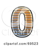 Royalty Free RF Clipart Illustration Of A Patterned Symbol Number 0 by chrisroll