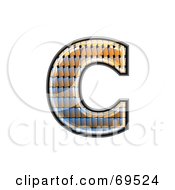 Patterned Symbol Lowercase C