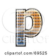 Patterned Symbol Lowercase P
