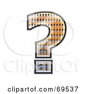Royalty Free RF Clipart Illustration Of A Patterned Symbol Question Mark by chrisroll