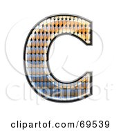 Royalty Free RF Clipart Illustration Of A Patterned Symbol Capital C