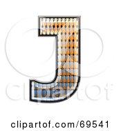 Royalty Free RF Clipart Illustration Of A Patterned Symbol Capital J