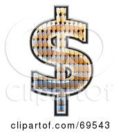 Royalty Free RF Clipart Illustration Of A Patterned Symbol Dollar by chrisroll