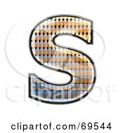 Royalty Free RF Clipart Illustration Of A Patterned Symbol Capital S
