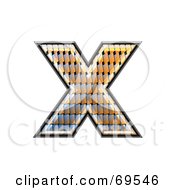 Patterned Symbol Lowercase X by chrisroll