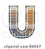 Royalty Free RF Clipart Illustration Of A Patterned Symbol Capital U