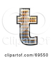 Royalty Free RF Clipart Illustration Of A Patterned Symbol Lowercase T