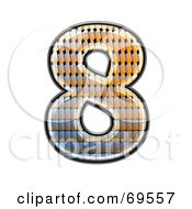 Royalty Free RF Clipart Illustration Of A Patterned Symbol Number 8