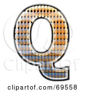 Royalty Free RF Clipart Illustration Of A Patterned Symbol Capital Q