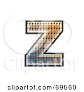 Royalty Free RF Clipart Illustration Of A Patterned Symbol Lowercase Z