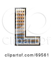 Royalty Free RF Clipart Illustration Of A Patterned Symbol Capital L