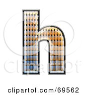 Royalty Free RF Clipart Illustration Of A Patterned Symbol Lowercase H