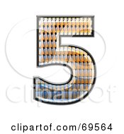 Royalty Free RF Clipart Illustration Of A Patterned Symbol Number 5