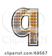 Patterned Symbol Lowercase Q