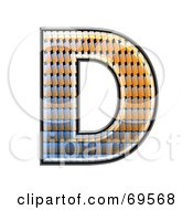 Royalty Free RF Clipart Illustration Of A Patterned Symbol Capital D