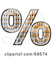 Royalty Free RF Clipart Illustration Of A Patterned Symbol Percent by chrisroll