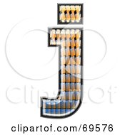 Royalty Free RF Clipart Illustration Of A Patterned Symbol Lowercase J