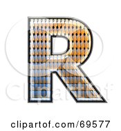 Royalty Free RF Clipart Illustration Of A Patterned Symbol Capital R