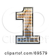 Royalty Free RF Clipart Illustration Of A Patterned Symbol Number 1