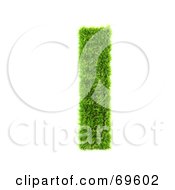 Poster, Art Print Of Grassy 3d Green Symbol Letter L