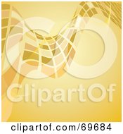 Royalty Free RF Clipart Illustration Of An Orange Mosaic Tile Wave Background