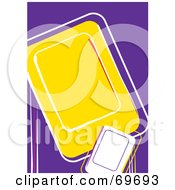 Poster, Art Print Of Purple Background And White Borders Around Yellow And White Text Spaces