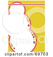 Poster, Art Print Of Yellow Background Around A White Bubble Text Space