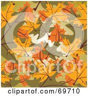 Poster, Art Print Of Background Of Yellow Green And Orange Autumn Leaves