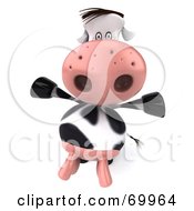 Royalty Free RF Clipart Illustration Of A 3d Horton The Cow Holding His Arms Out