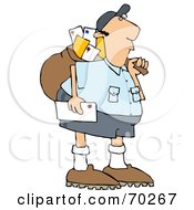 Poster, Art Print Of Mail Man Carrying A Bag