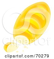 Royalty Free RF Clipart Illustration Of A Slice Near A Fresh Loaf Of Airbrushed French Bread by Alex Bannykh