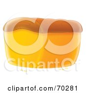 Royalty Free RF Clipart Illustration Of A Whole Loaf Of Airbrushed Fresh Bread