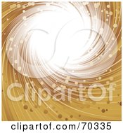Poster, Art Print Of Golden Swirl With Particles And Bright Light