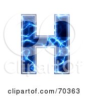 Blue Electric Symbol Capital H