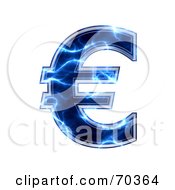 Blue Electric Symbol Euro