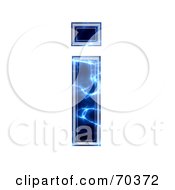 Poster, Art Print Of Blue Electric Symbol Lowercase I