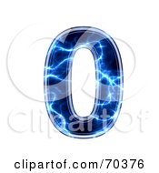 Royalty Free RF Clipart Illustration Of A Blue Electric Symbol Number 0